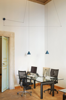 Interior photography of Il Foglio editorial offices at Palazzo Nari, Rome