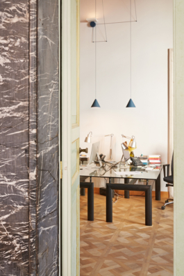 Interior photography of Il Foglio editorial offices at Palazzo Nari, Rome