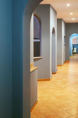 Interior photography of Il Foglio editorial offices at Palazzo Nari, Rome